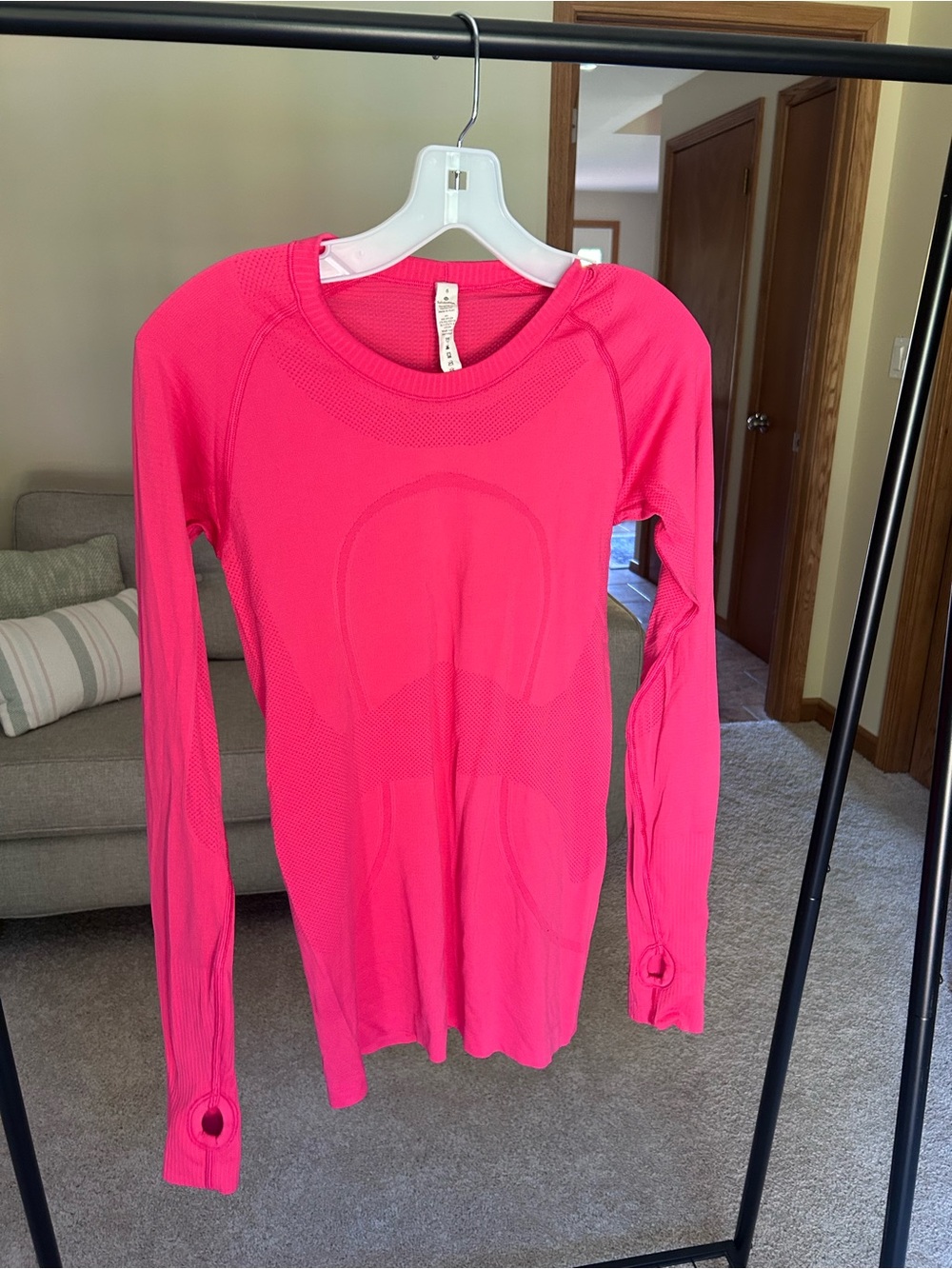 lululemon athletica Seamless Long Sleeve Top - Hot Pink